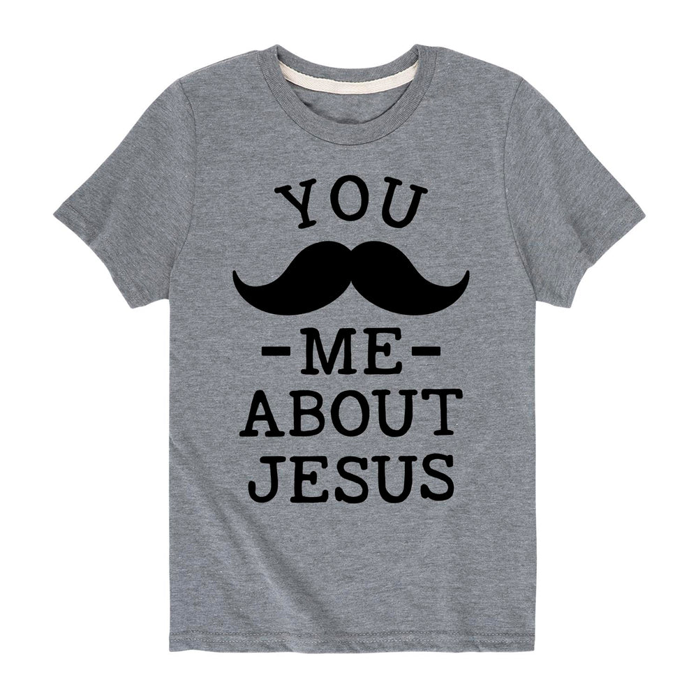 Mustache About Jesus - Youth & Toddler Short Sleeve T-Shirt