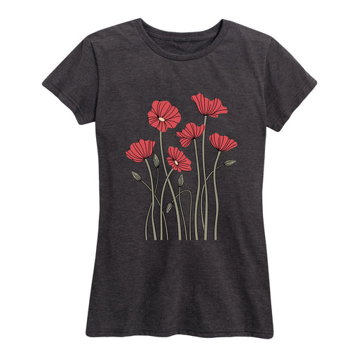Abstract Poppies Womens Tee