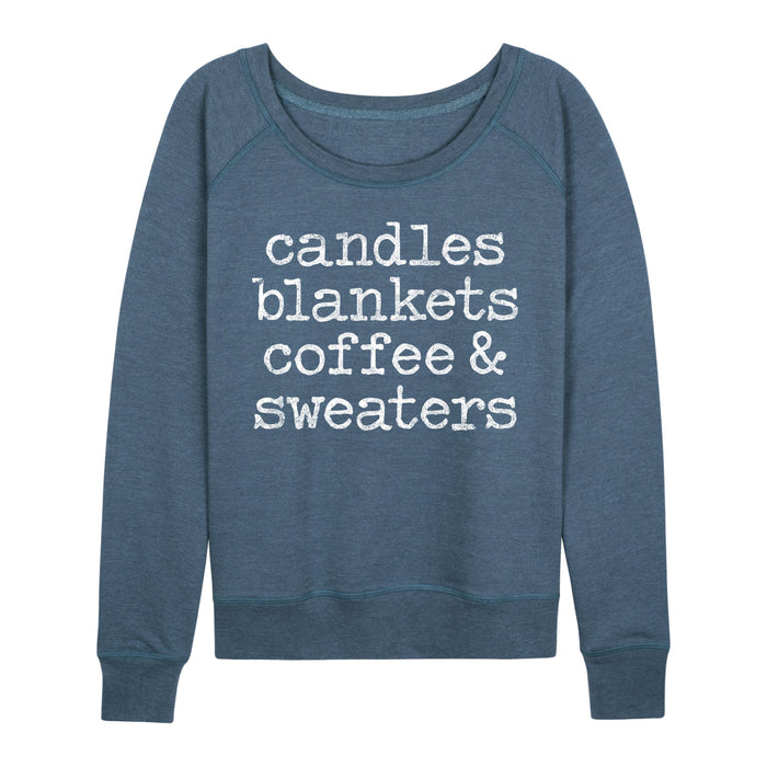 Candles Blankes Coffee And Sweaters - Women's Slouchy
