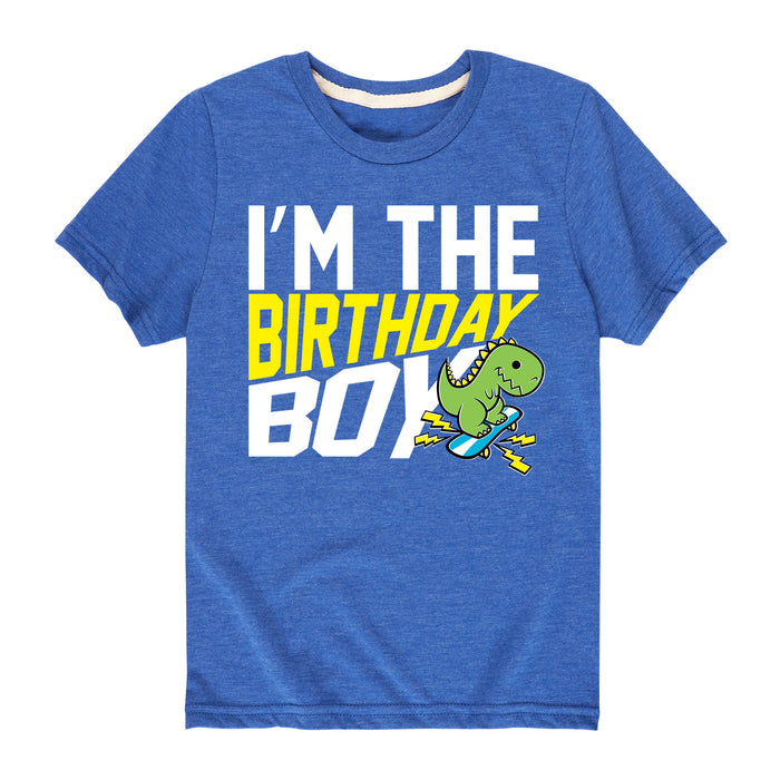 I'm The Birthday Boy Dino - Youth & Toddler Short Sleeve T-Shirt