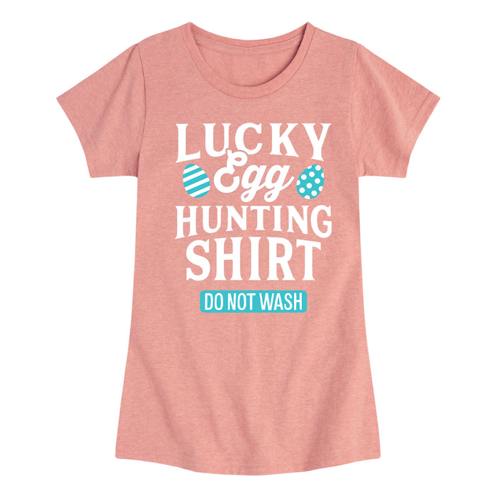 Lucky Egg Hunting Shirt - Youth & Toddler Girls Short Sleeve T-Shirt