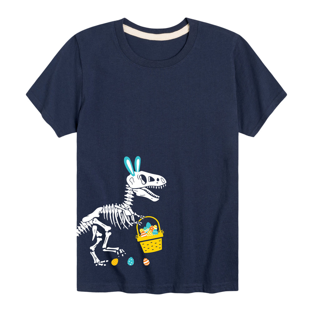T-Rex Easter Skeleton - Youth & Toddler Short Sleeve T-Shirt