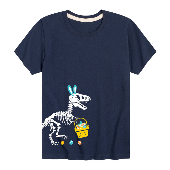 T-Rex Easter Skeleton - Youth & Toddler Short Sleeve T-Shirt