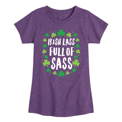 Irish Lass Full of Sass - Youth & Toddler Girls Short Sleeve T-Shirt