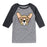 French Bulldog With Glasses - Youth & Toddler Raglan