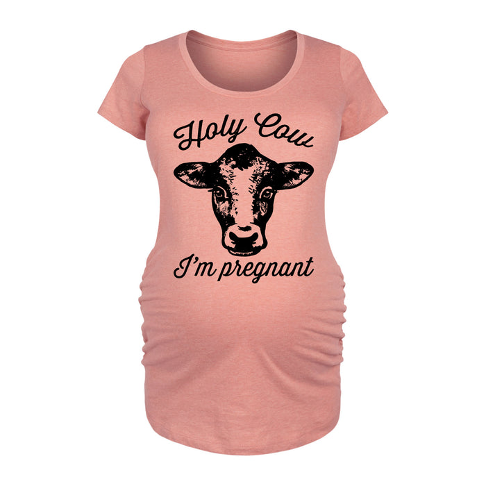 Instant Message™ - Holy Cow I'm Pregnant - Maternity Short Sleeve T-Shirt