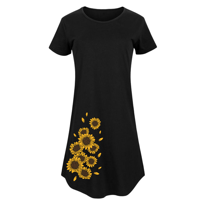 Sunflowers - Women's Short Sleeve Dress