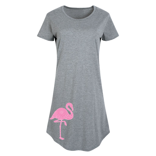 Flamingo Mandala - Women's Short Sleeve Dress