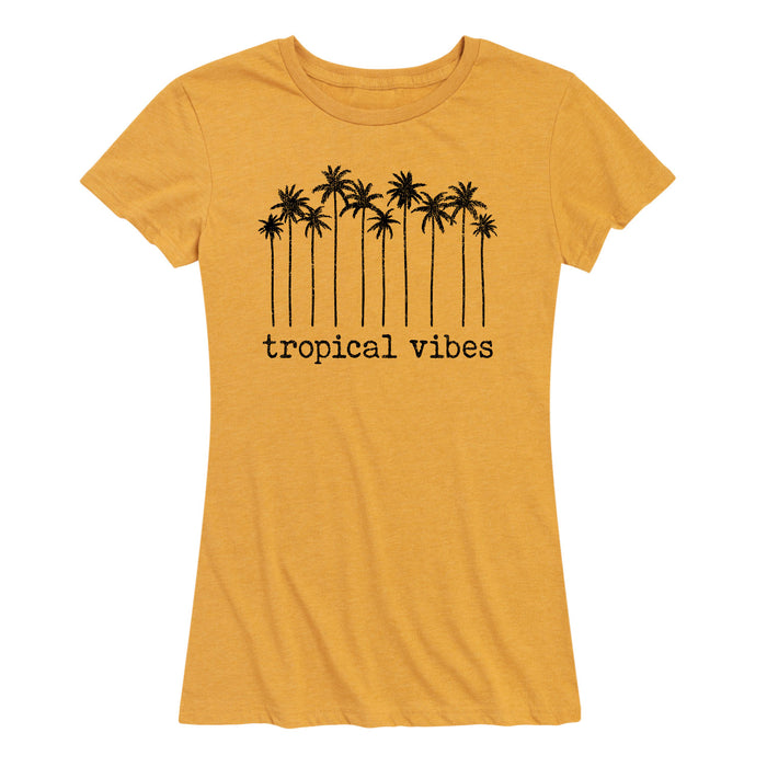 Tropical Vibes Palm Trees - Women's Short Sleeve T-Shirt