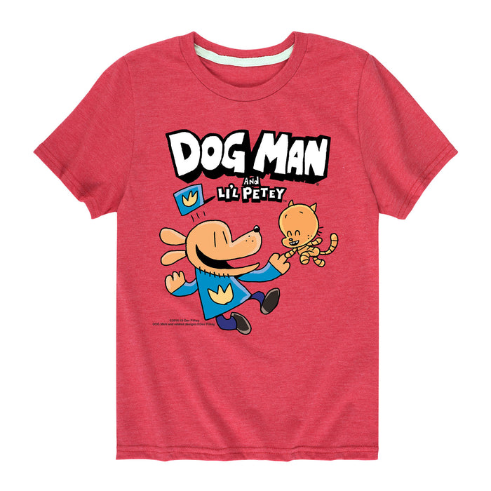 Dog Man and Lil Petey - Youth & Toddler Short Sleeve T-Shirt