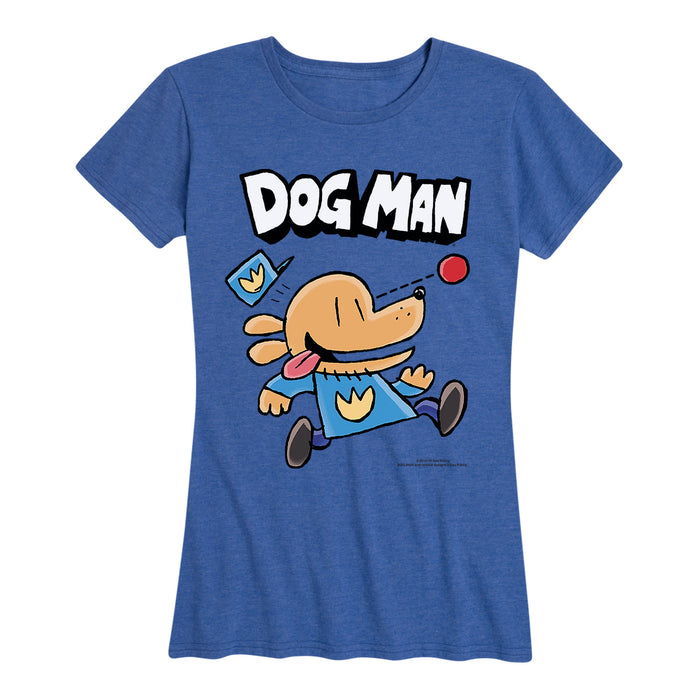 Dog Man Chasing Ball - Women's Short Sleeve T-Shirt