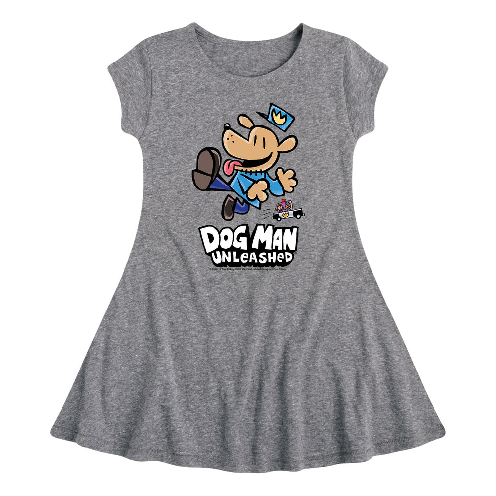 Dog Man Unleashed - Youth & Toddler Girls Fit and Flare Dress