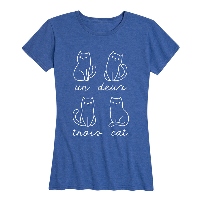 Un Deux Trois Cat - Women's Short Sleeve T-Shirt
