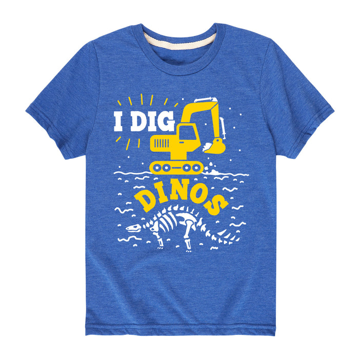 I Dig Dinos - Youth & Toddler Short Sleeve T-Shirt