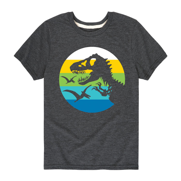 Retro T-Rex - Youth & Toddler Short Sleeve T-Shirt