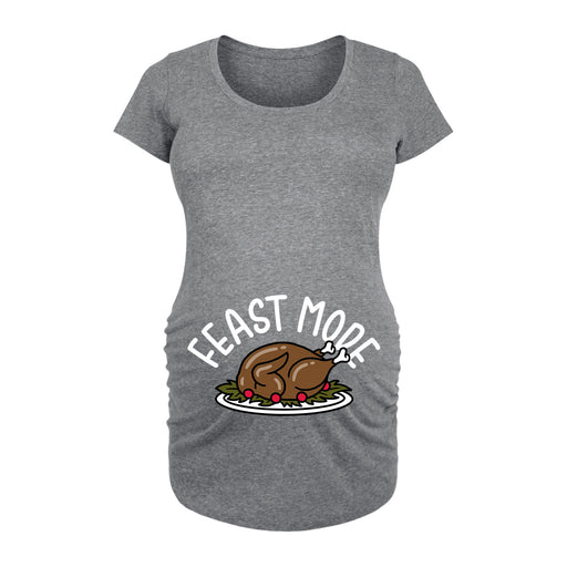 Feast Mode - Women's Maternity Scoop Neck Graphic T-Shirt