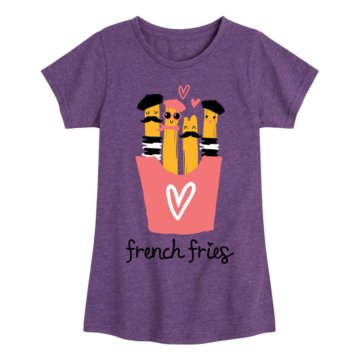 French Fries - Youth & Toddler Girls Short Sleeve T-Shirt