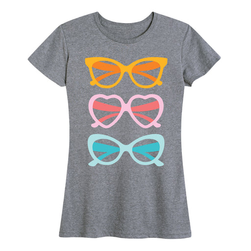 Colorful Stacked Sunglasses - Women's Short Sleeve T-Shirt