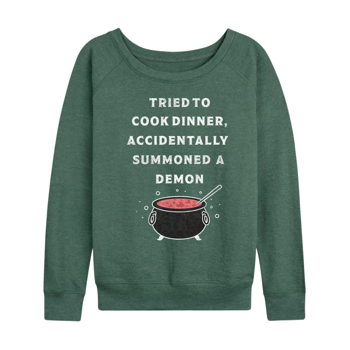 Cook Summon Demon - Women's Lightweight French Terry Pullover