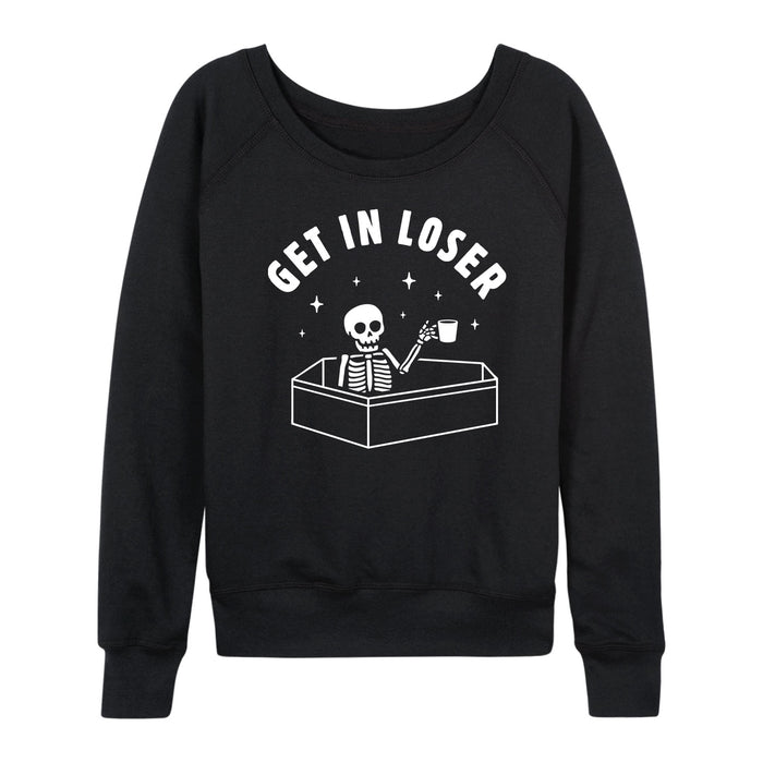 Get In Loser Skeleton - Women's Lightweight French Terry Pullover