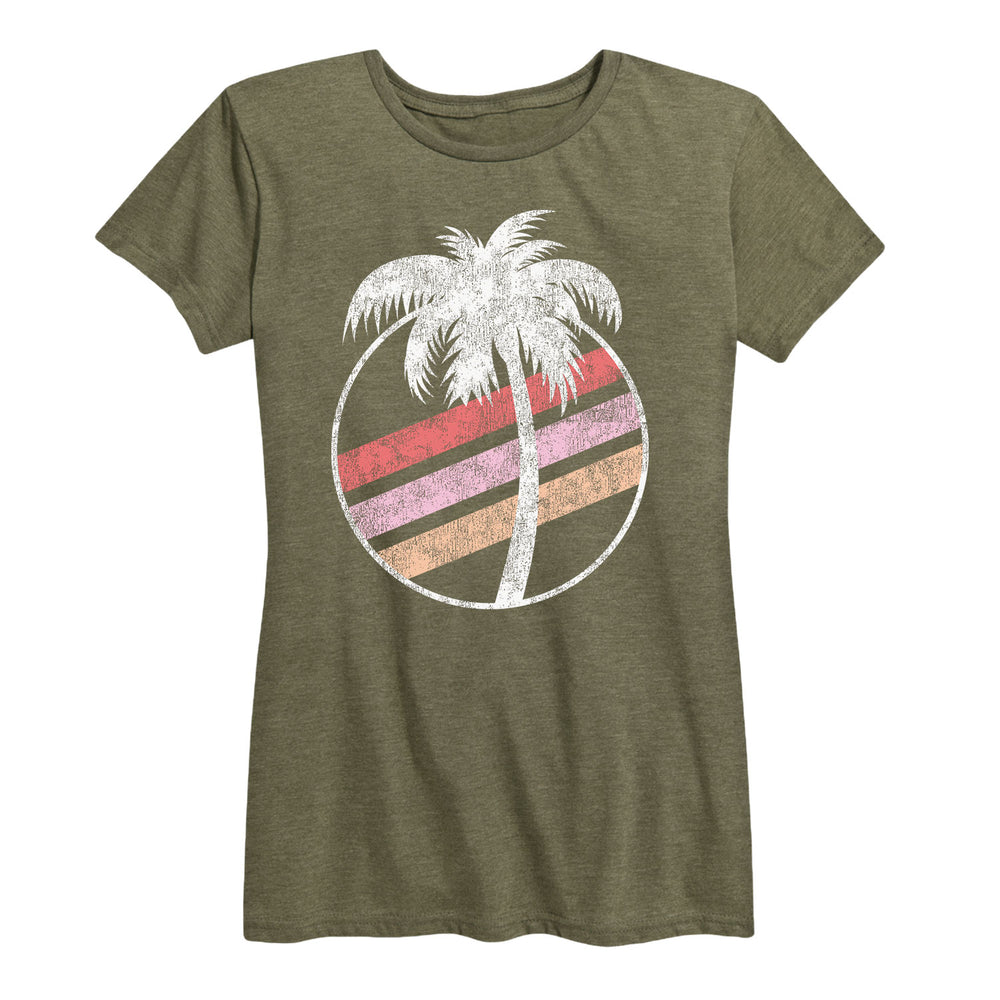 Palm Tree with Rainbow - Women's Short Sleeve T-Shirt