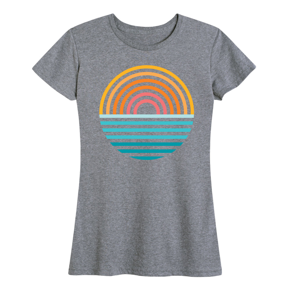Round Striped Sun Ocean - Women's Short Sleeve T-Shirt