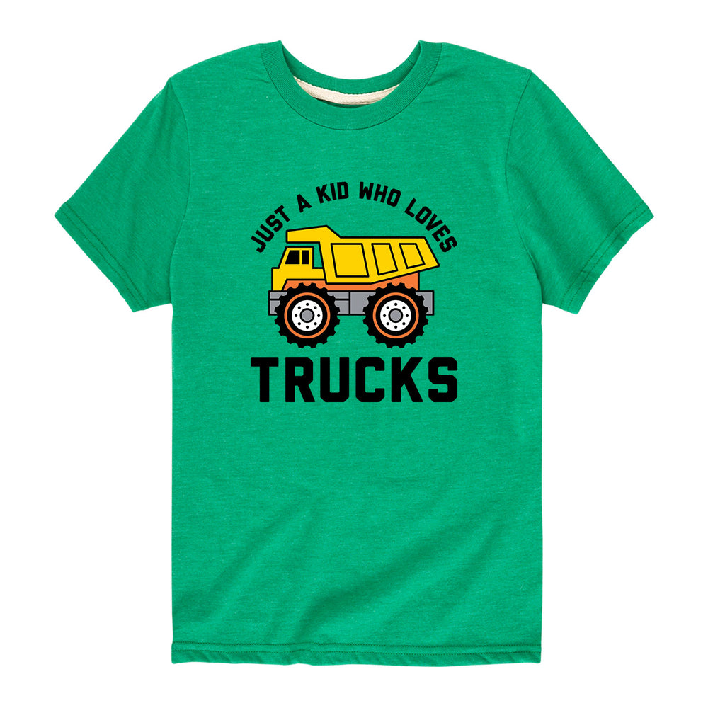 Just A Kid Who Loves Trucks - Youth & Toddler Short Sleeve T-Shirt