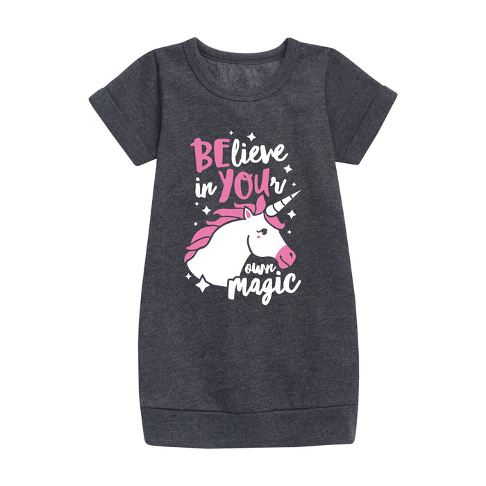 Believe In Your Own Magic - Youth & Toddler Girls Fleece Dress