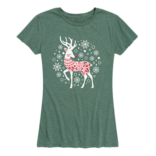Scandinavian Reindeer - Women's Short Sleeve T-Shirt