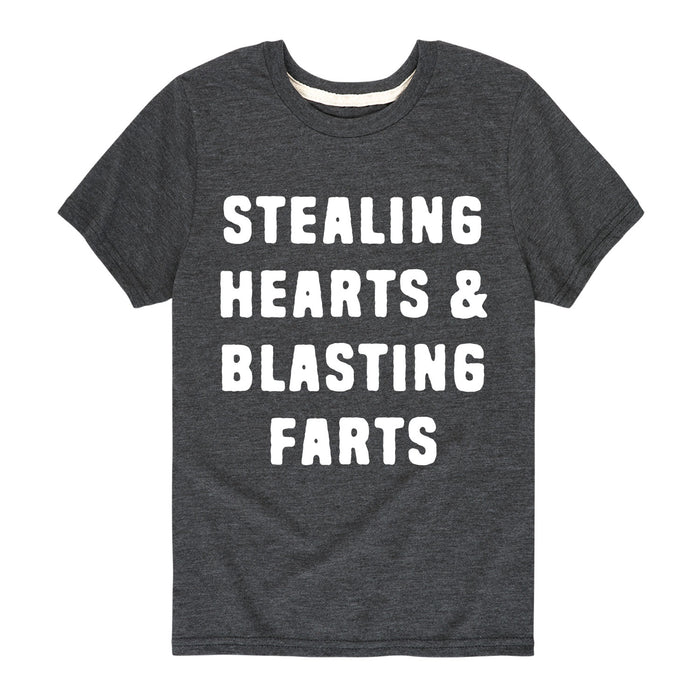 Stealing Hearts and Blasting Farts - Youth & Toddler Short Sleeve T-Shirt