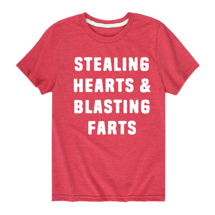 Stealing Hearts and Blasting Farts - Youth & Toddler Short Sleeve T-Shirt