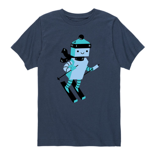 Skiing Robot - Youth & Toddler Short Sleeve T-Shirt