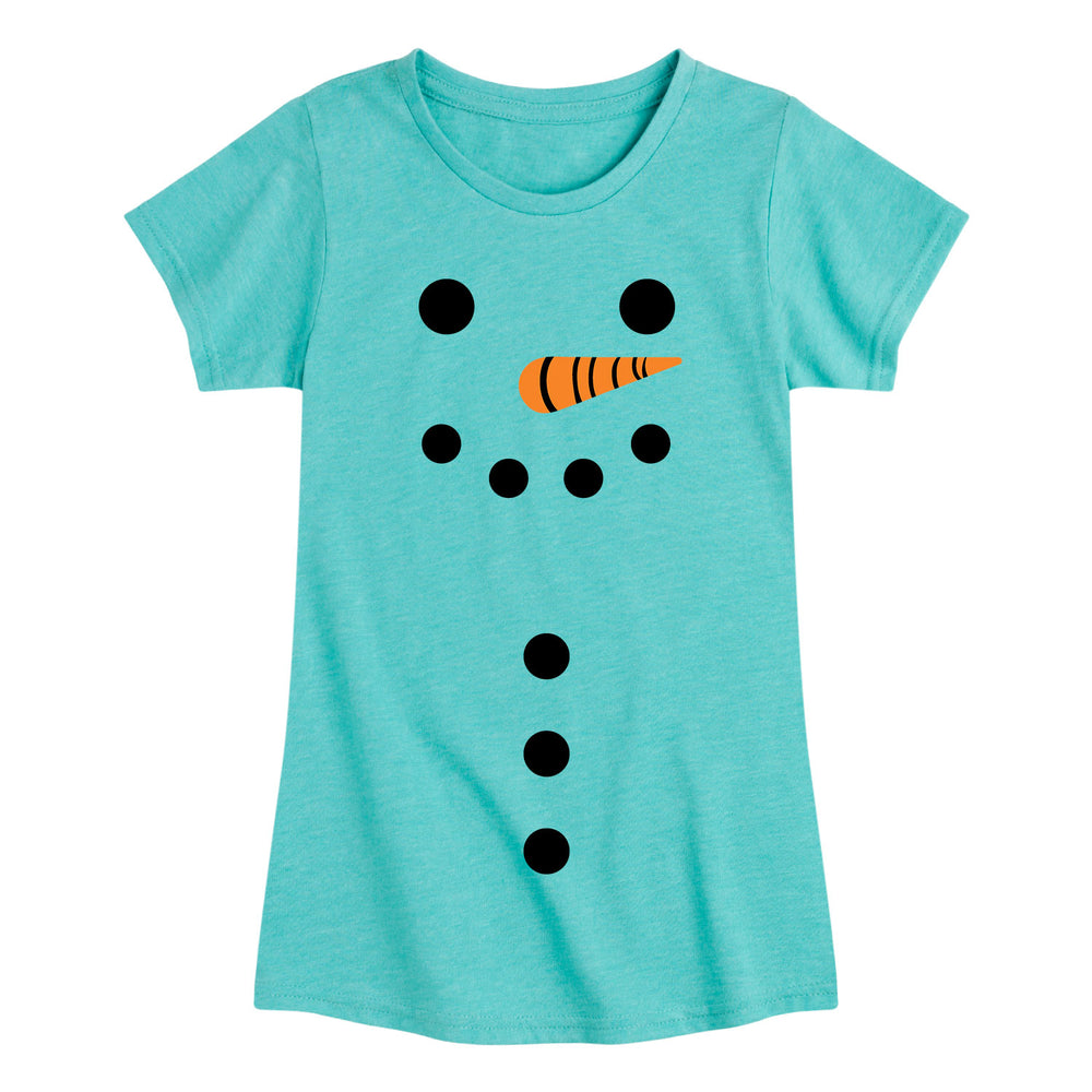 Snowman - Youth & Toddler Girls Short Sleeve T-Shirt