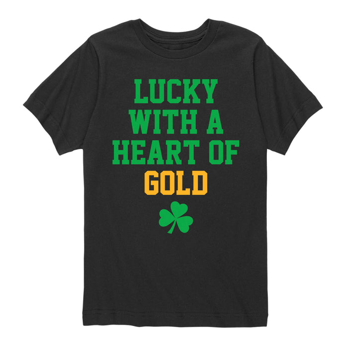 Lucky With A Heart Of Gold - Youth & Toddler Short Sleeve T-Shirt