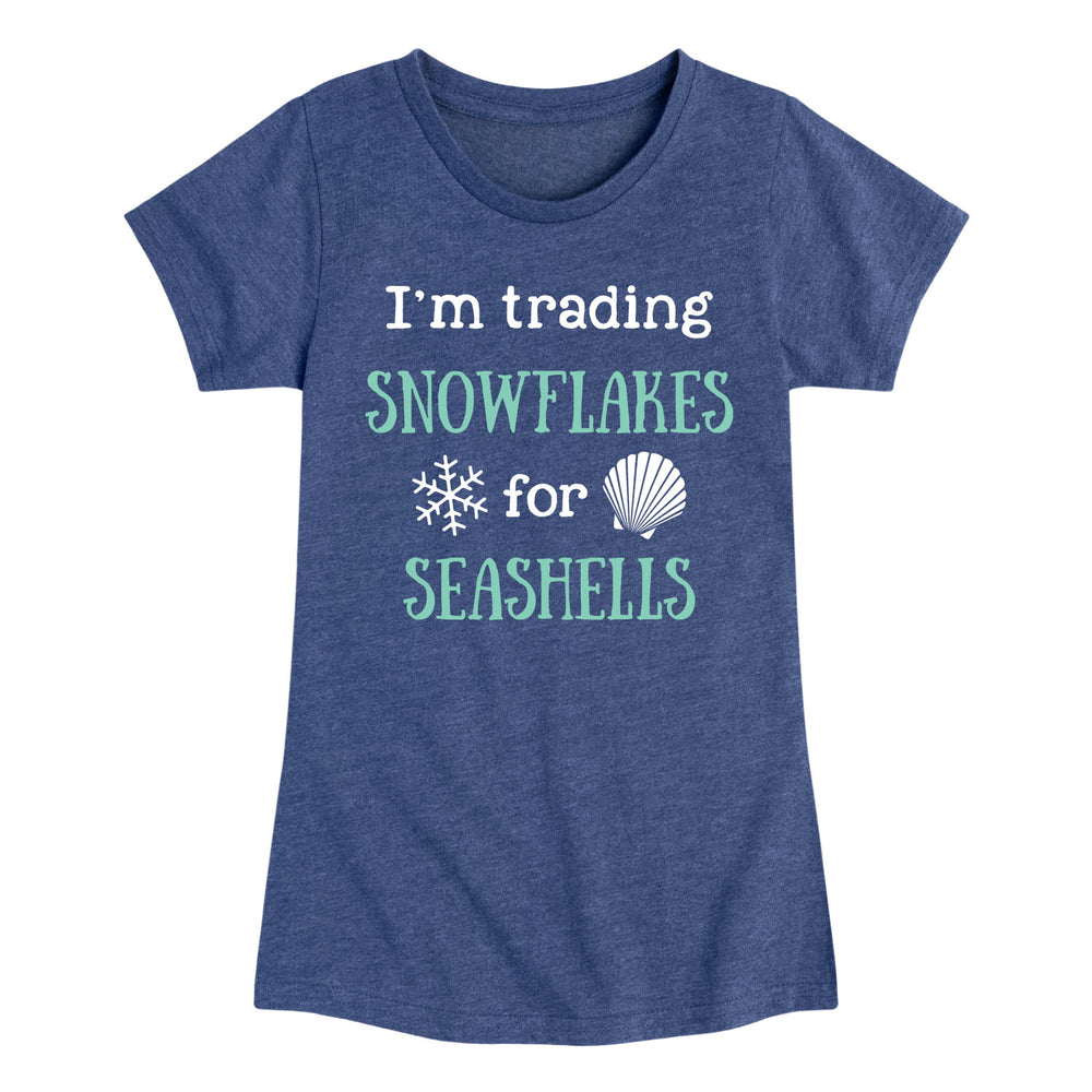 Snowflakes For Seashells - Youth & Toddler Girls Short Sleeve T-Shirt