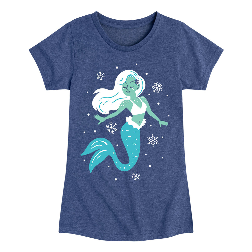 Winter Mermaid - Youth & Toddler Girls Short Sleeve T-Shirt