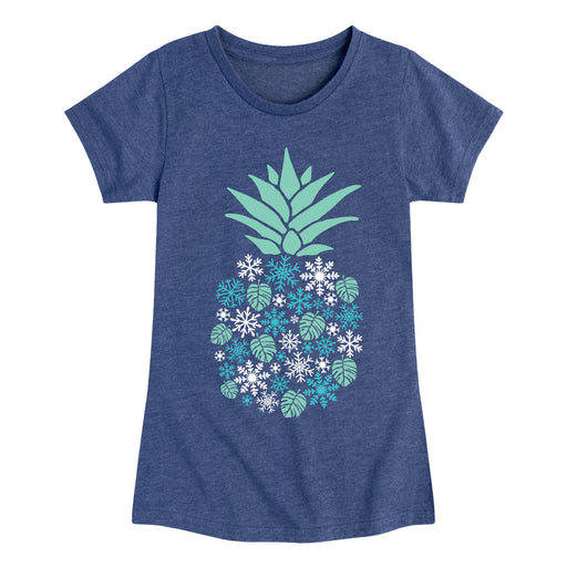 Winter Pineapple - Youth & Toddler Girls Short Sleeve T-Shirt