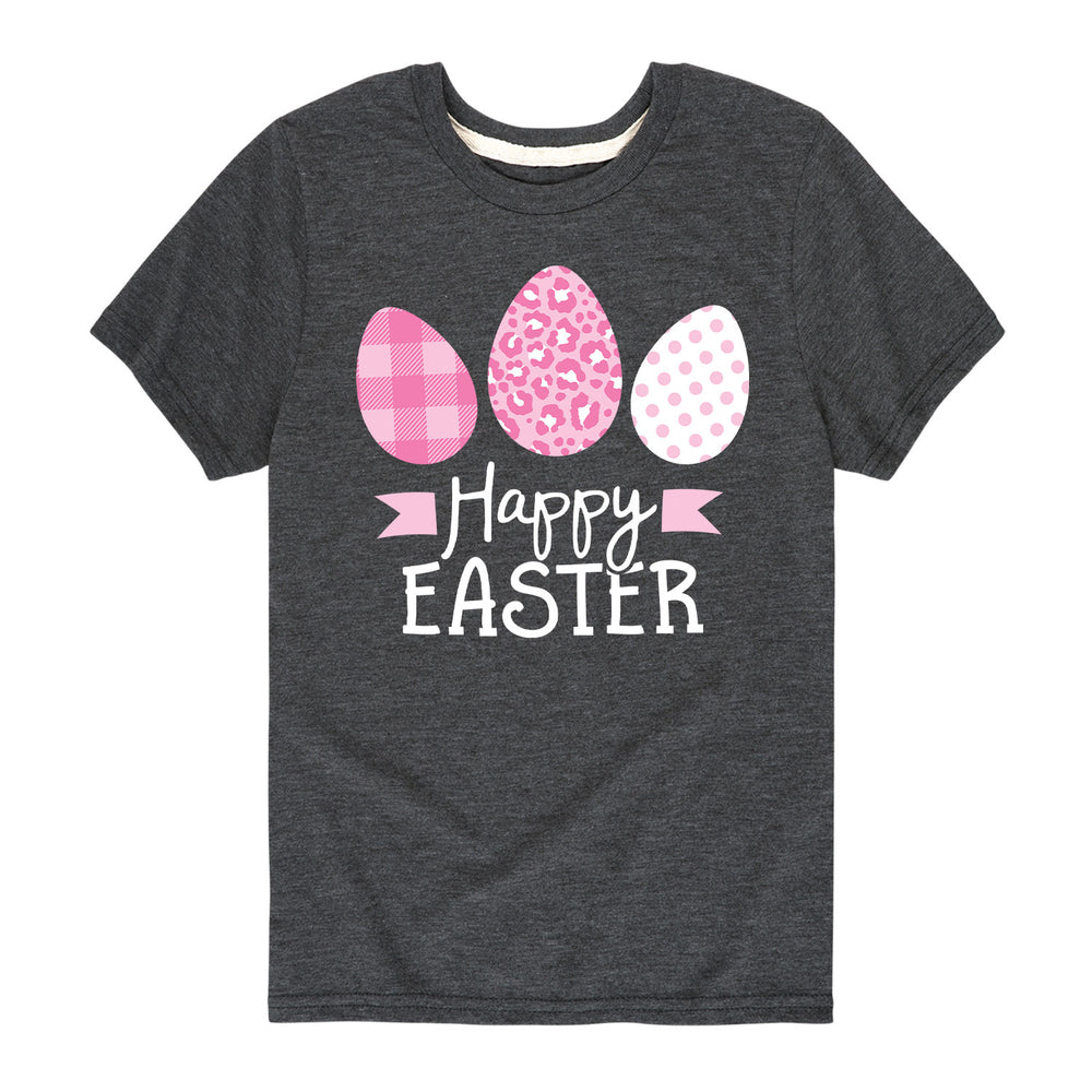 Happy Easter Eggs - Youth & Toddler Short Sleeve T-Shirt
