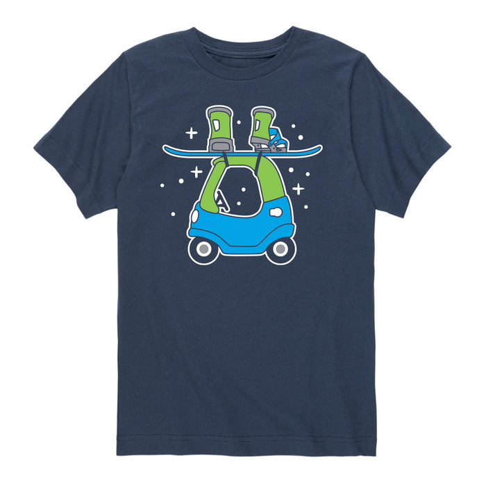 Toy Car with Snowboard - Youth & Toddler Short Sleeve T-Shirt