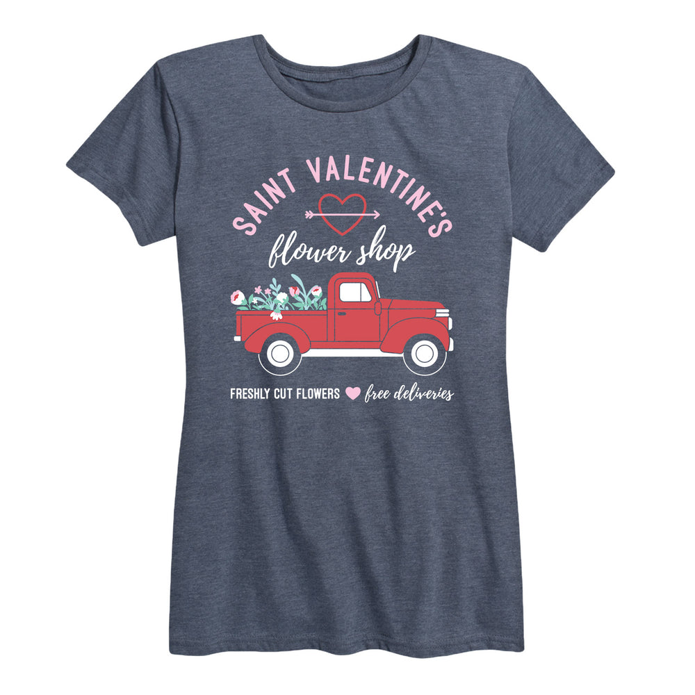 Valentine's Flower Truck - Women's Short Sleeve T-Shirt
