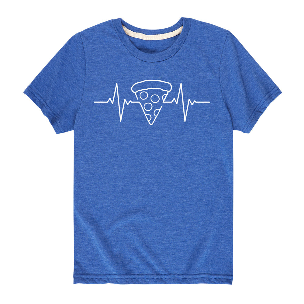 Heart EKG Pizza - Youth & Toddler Short Sleeve T-Shirt