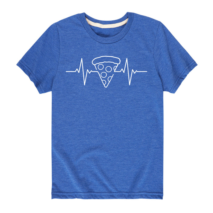 Heart EKG Pizza - Youth & Toddler Short Sleeve T-Shirt