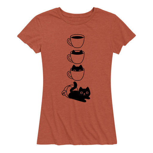 Cat Coffee Cup - Women's Short Sleeve T-Shirt
