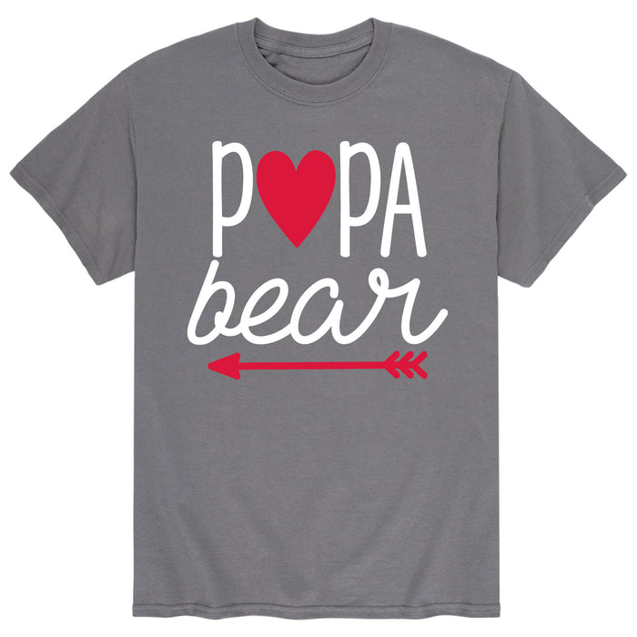 Valentine Papa Bear - Men's Short Sleeve T-Shirt