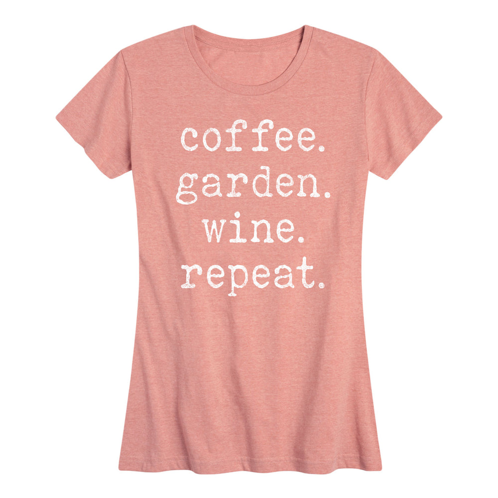 Coffee Garden Wine Repeat - Women's Short Sleeve T-Shirt
