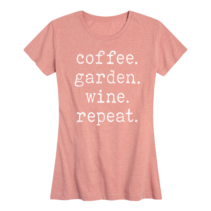 Coffee Garden Wine Repeat - Women's Short Sleeve T-Shirt