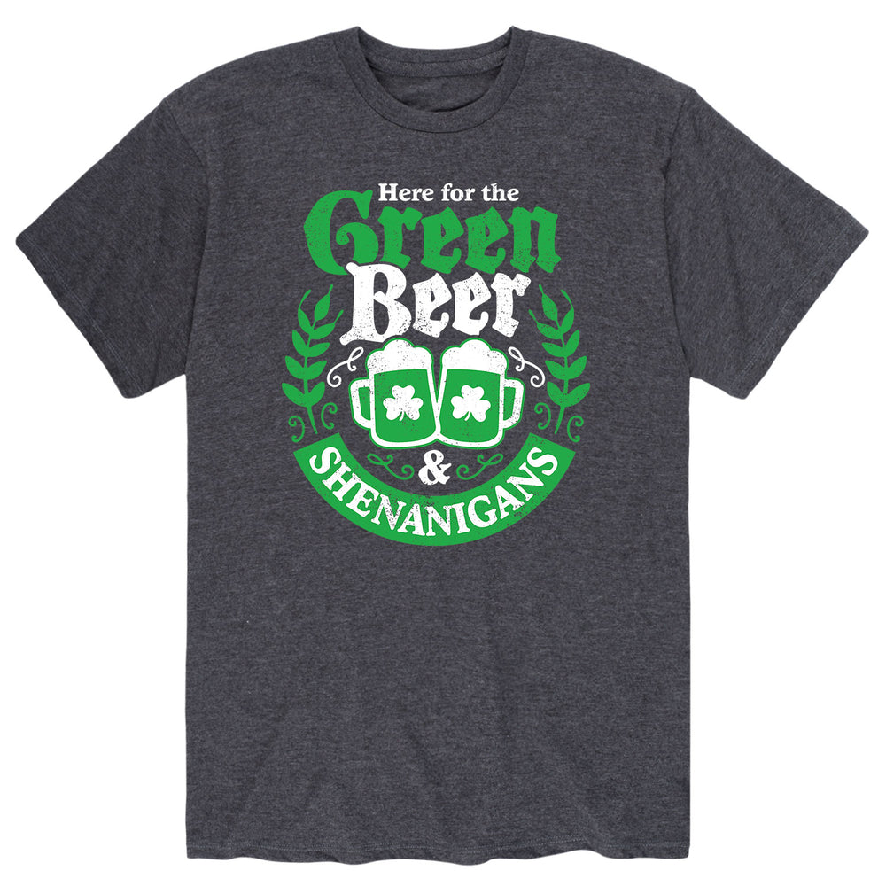 Here for Green Beer Shenanigans - Men's Short Sleeve T-Shirt