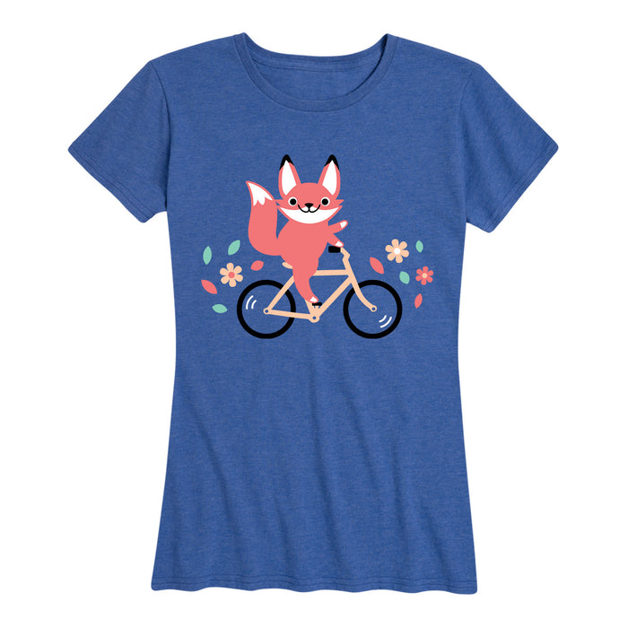 Fox On Bike Spring - Women's Short Sleeve T-Shirt