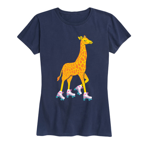Giraffe On Roller Skates - Women's Short Sleeve T-Shirt