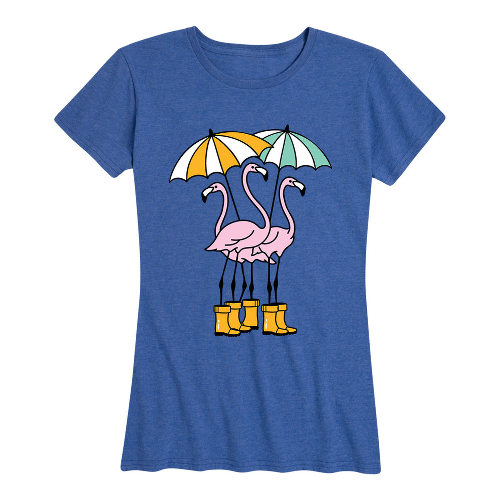 Rain Flamingos - Women's Short Sleeve T-Shirt